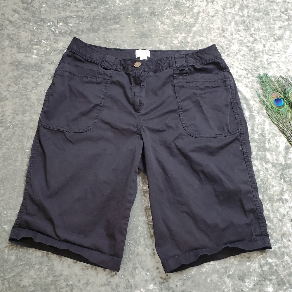 Chico's Black Bermuda Shorts